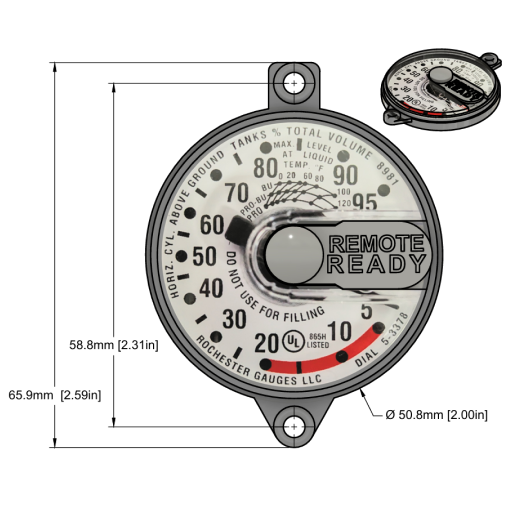 R3D Dial - Sr Style - Propane Tank Dial