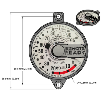 R3D Dial - Sr Style - Propane Tank Dial